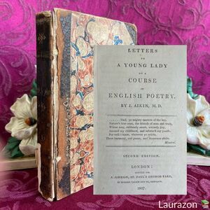 1807 Antique Book: Letters to a Young Lady on a Course of English Poetry - Aikin
